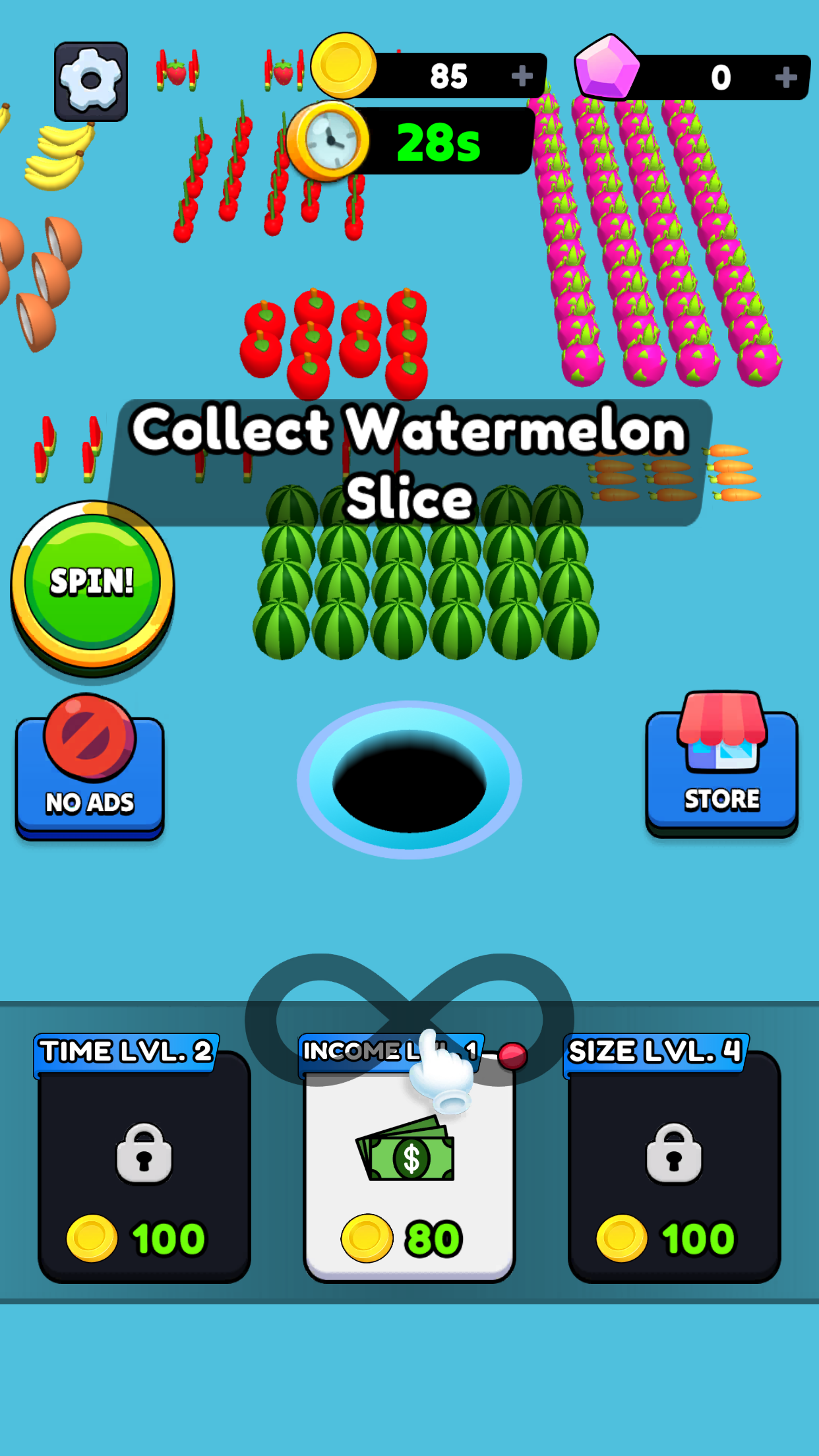 All In io Eating: Hole Games Game Screenshot