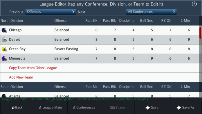 Pro Strategy Football 2020 Game Screenshot