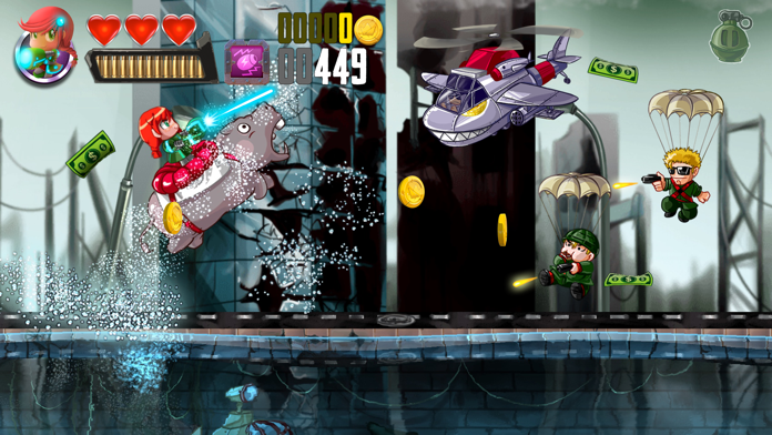 Ramboat - Jumping Shooter Game 게임 스크린샷