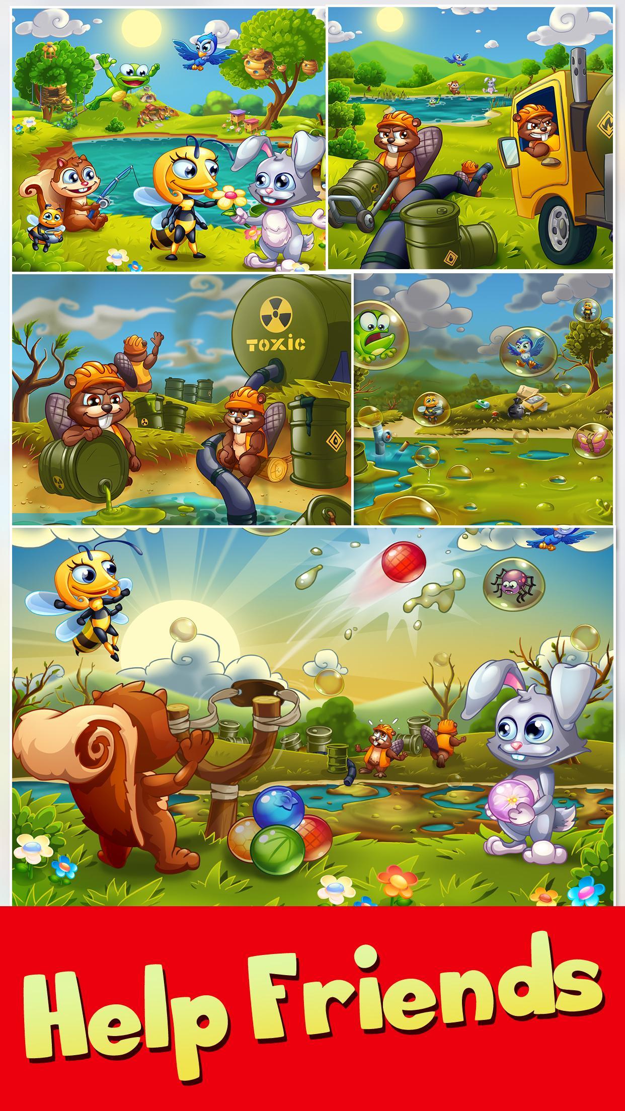 Forest Rescue: Bubble Pop Game Screenshot
