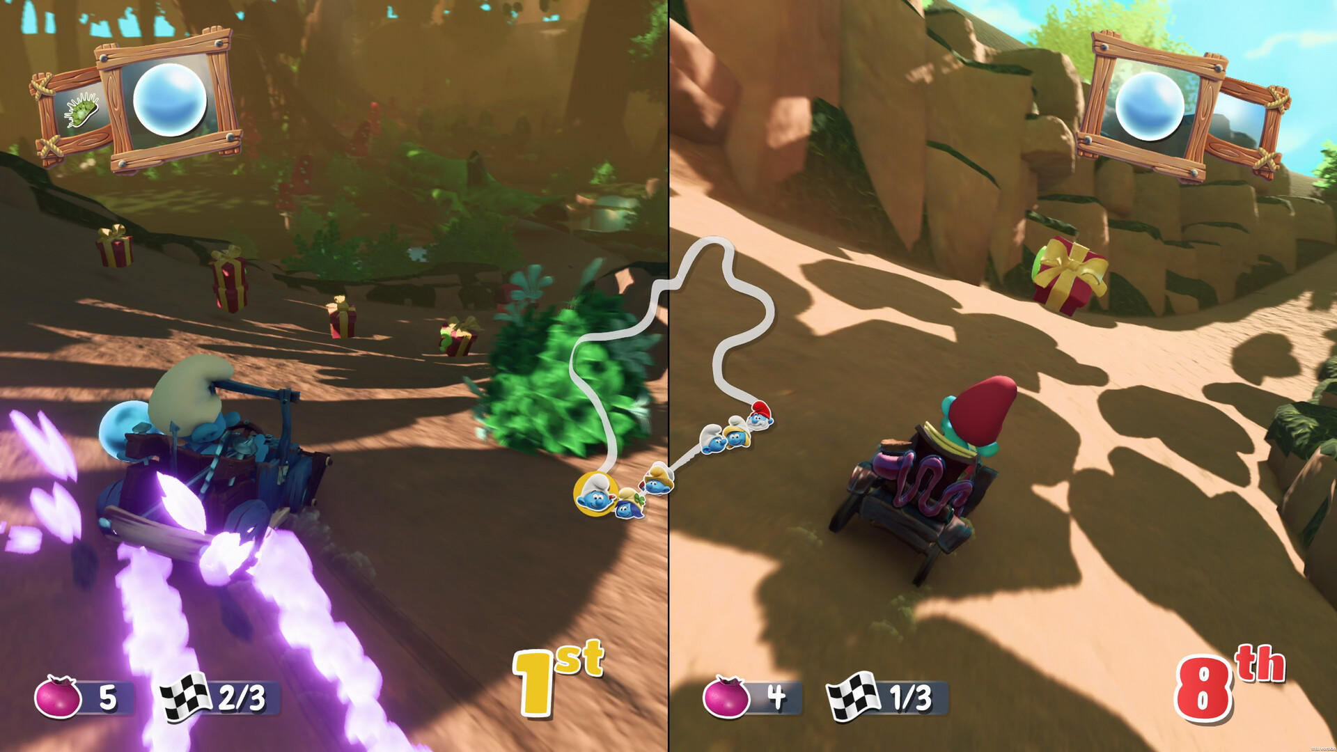 Smurfs Kart Game Screenshot