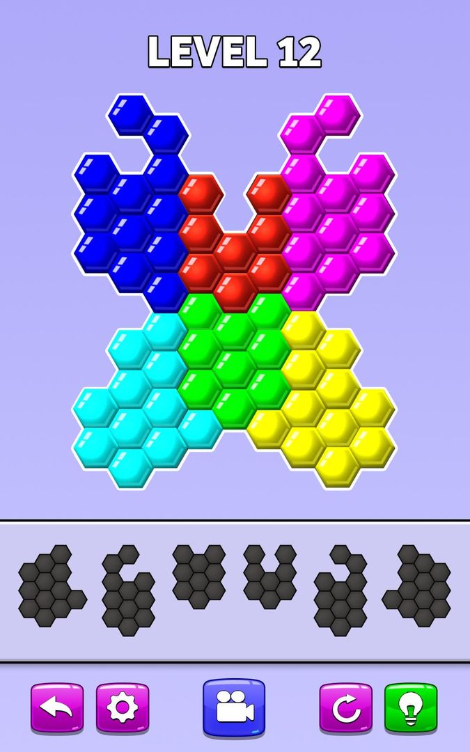 Color Match Puzzle - Fill the Hexa Board ภาพหน้าจอเกม