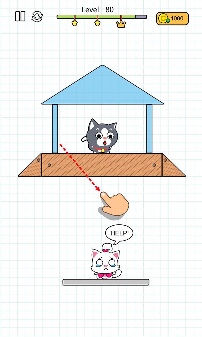 Скриншот игры Happy Cats - Cut it and Meet love