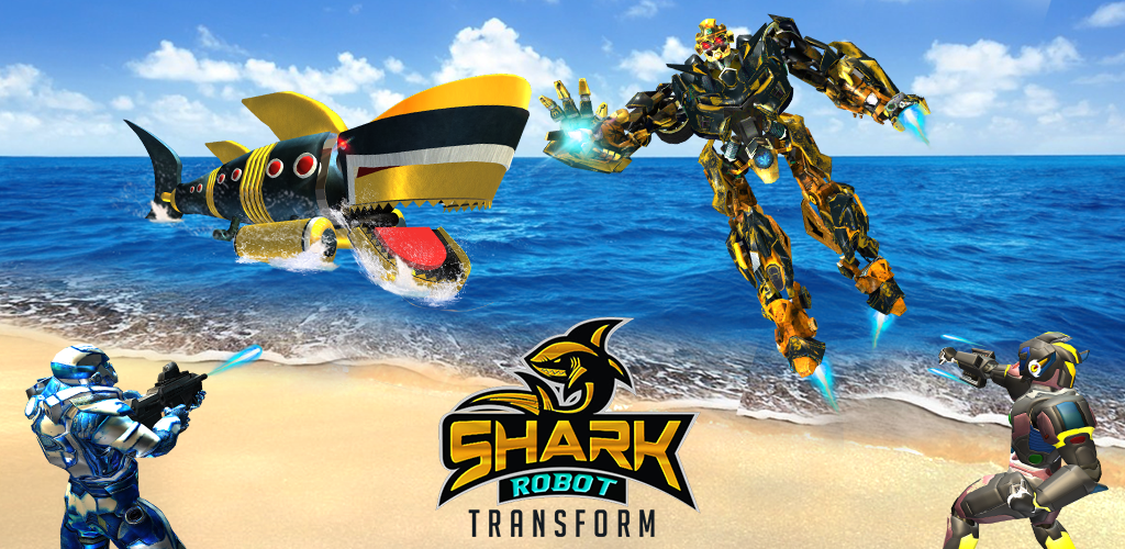 Banner of ហ្គេមត្រីឆ្លាមមនុស្សយន្តពិត៖ Angry Shark Robot Transform 5