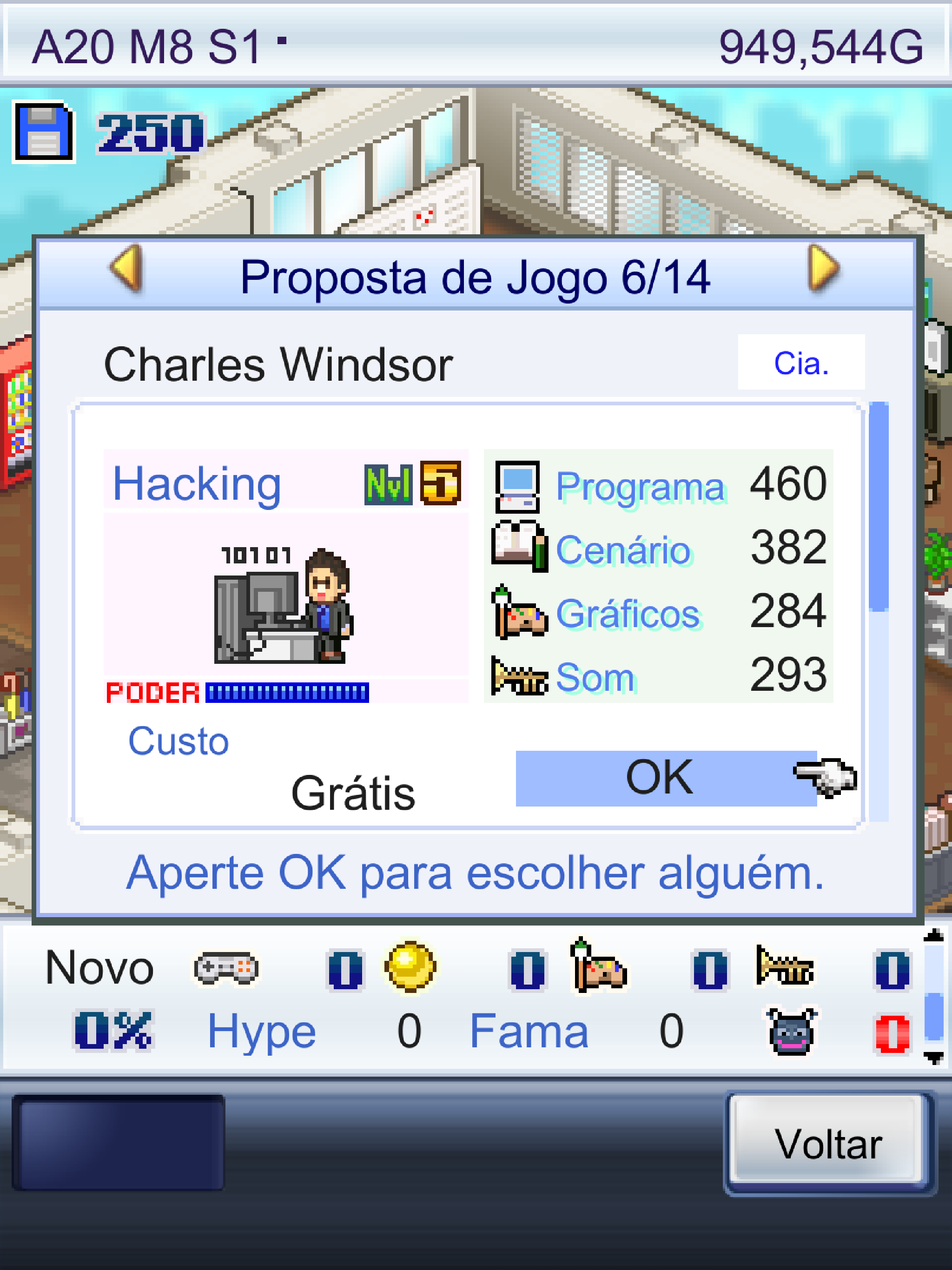 Captura de Tela do Jogo Game Dev Story