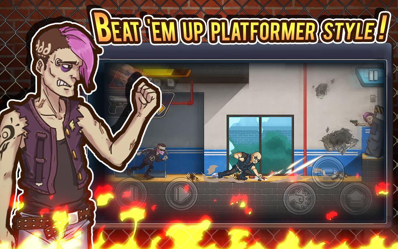 Fist of Rage: 2D Battle Platfo Game Screenshot