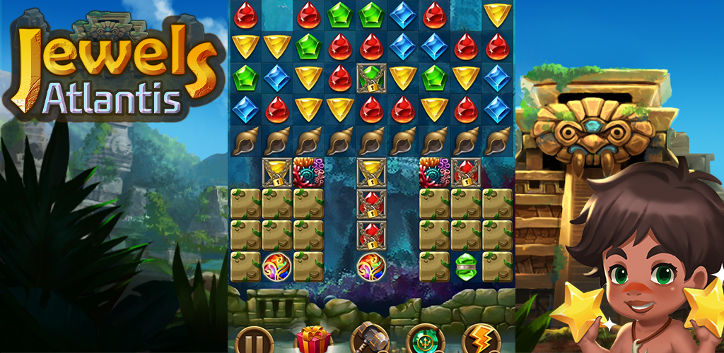 Screenshot 1 of Jewels Atlantis: 3Puzzle Spiel 71