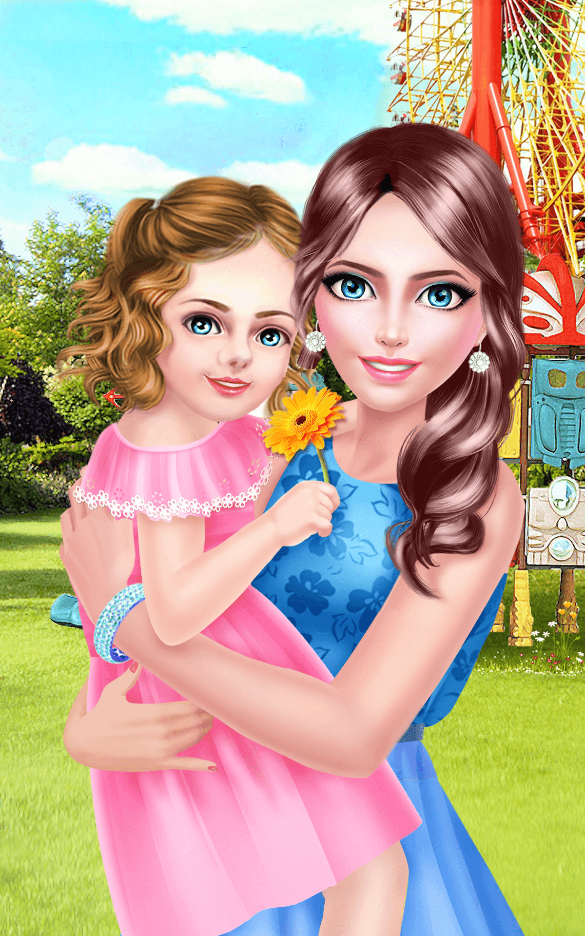 Mommy & Girl Family Fun Salon Game Screenshot