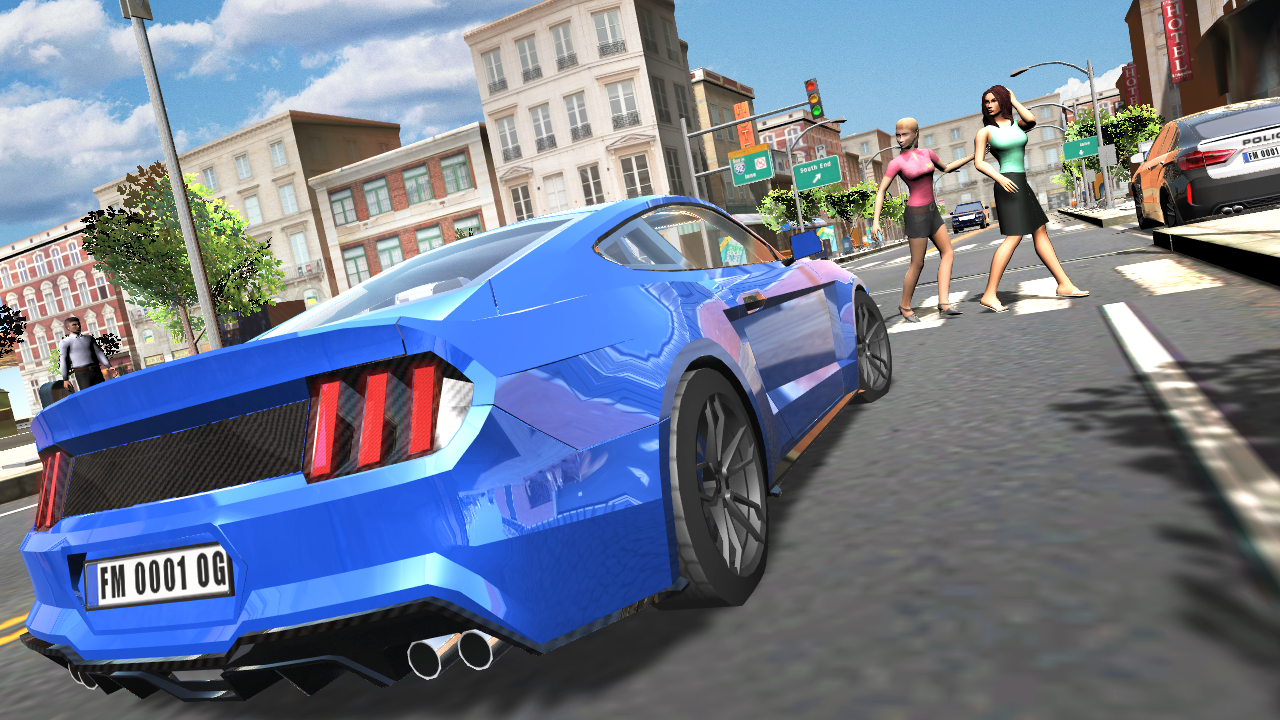 Muscle Car Mustang Game Screenshot