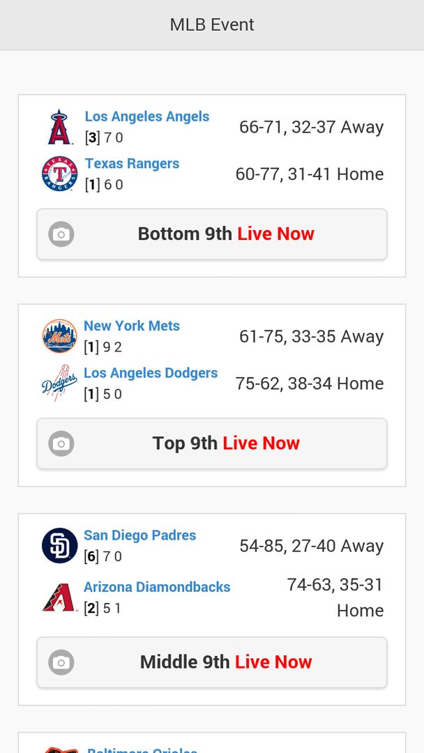 Free Baseball MLB Live - Streaming HD ภาพหน้าจอเกม