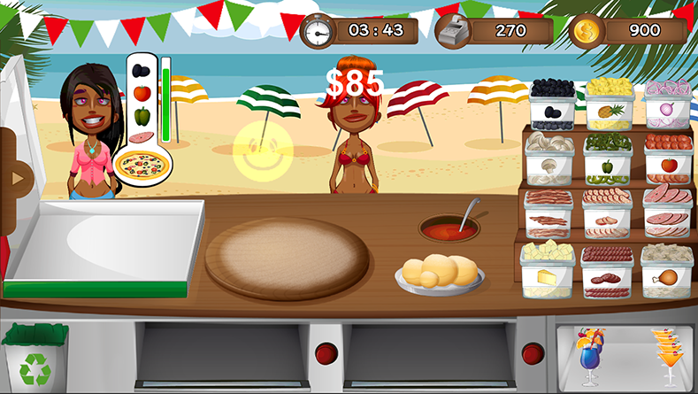 Screenshot 1 of เกมรถบรรทุกอาหารพิซซ่า 2.5.3