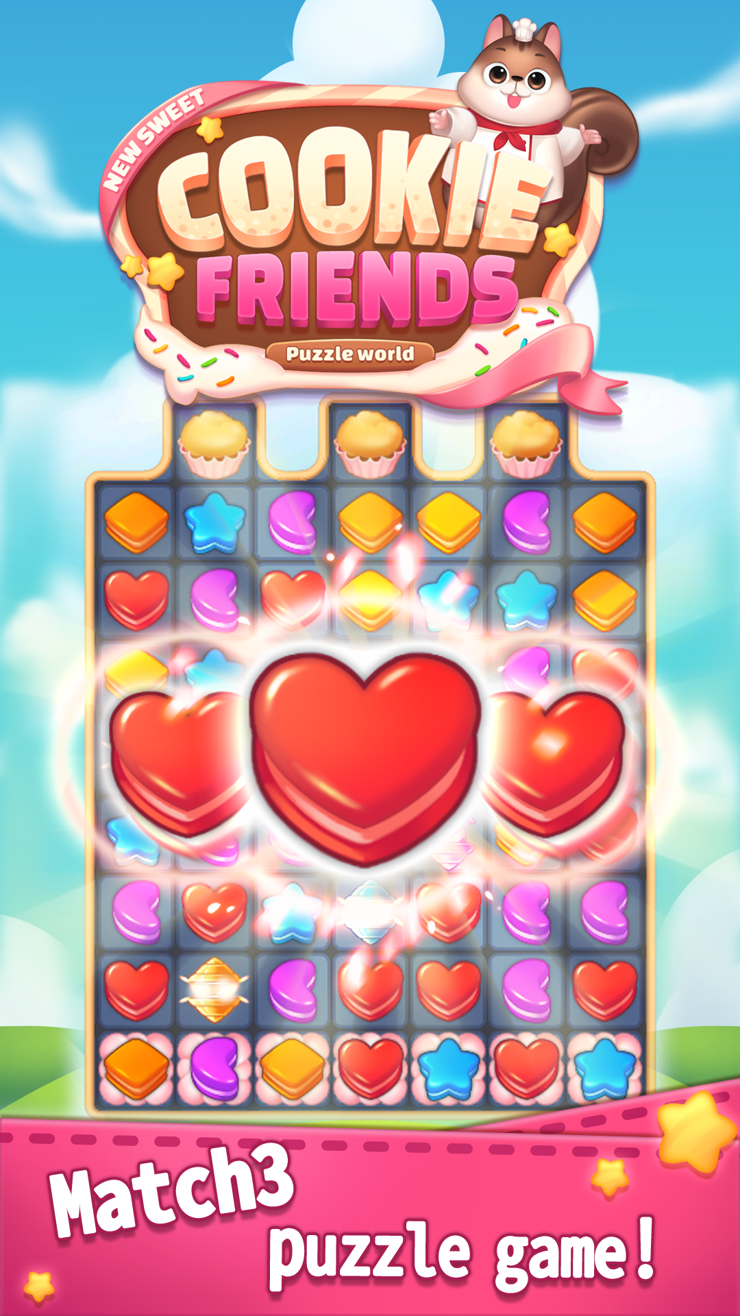 Screenshot 1 of Новые Sweet Cookie Friends 2020: Мир пазлов 