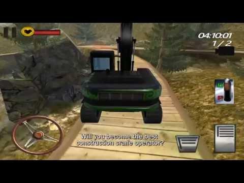 Screenshot of the video of Construction Crane Hill Climb