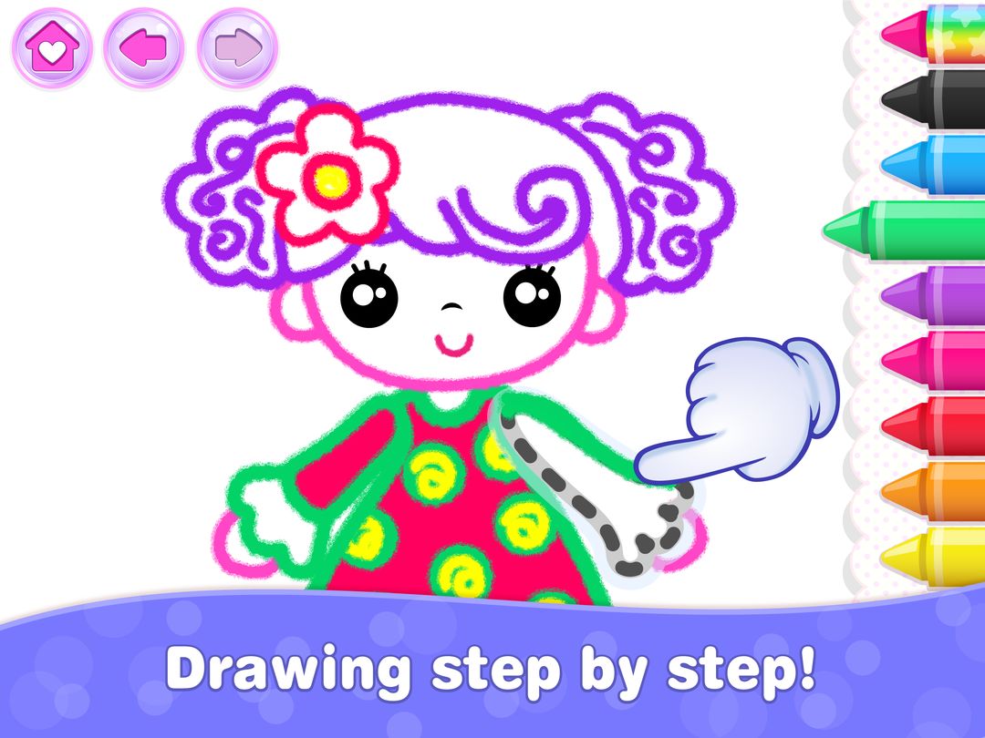 Bini Game Drawing for kids app screenshot game