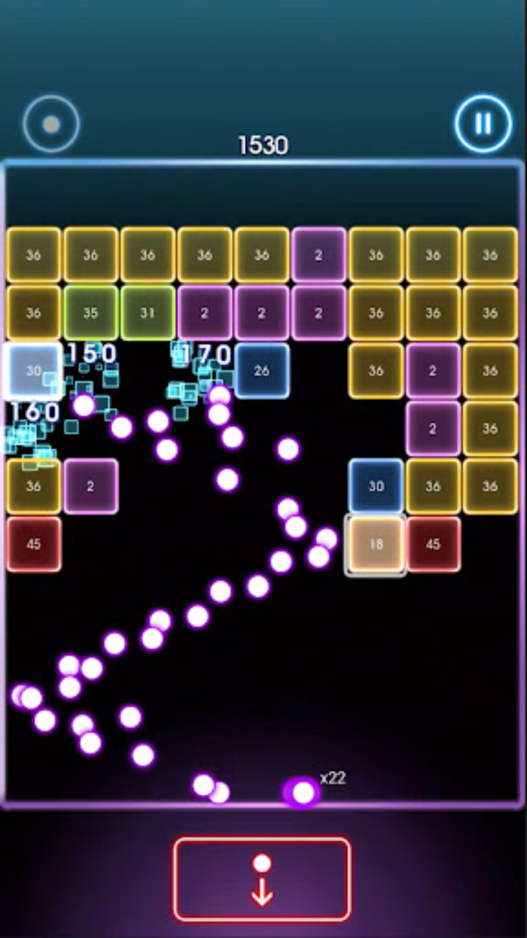 Bricks Breaker Quest Game Screenshot