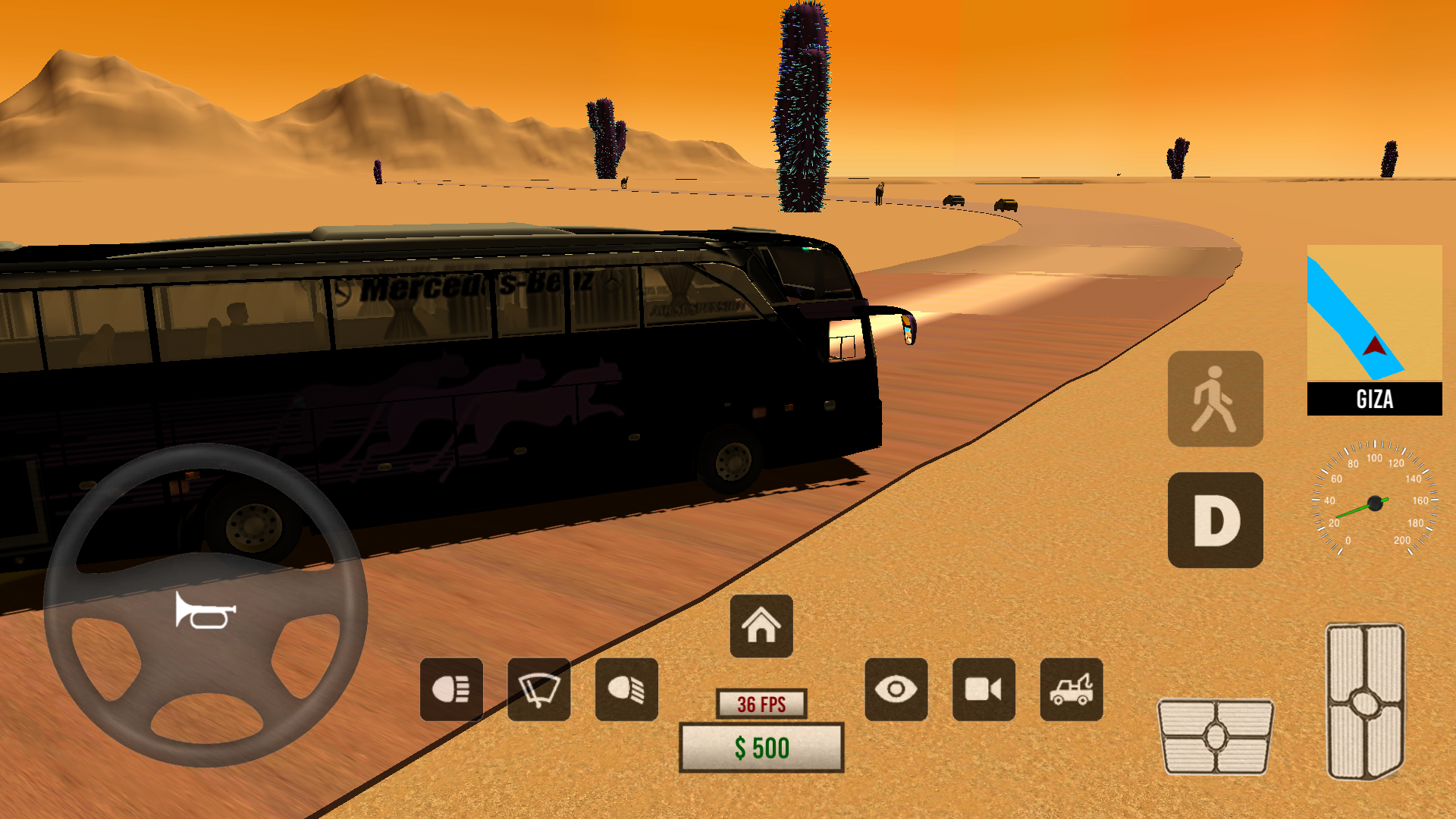 Desert sale bus game