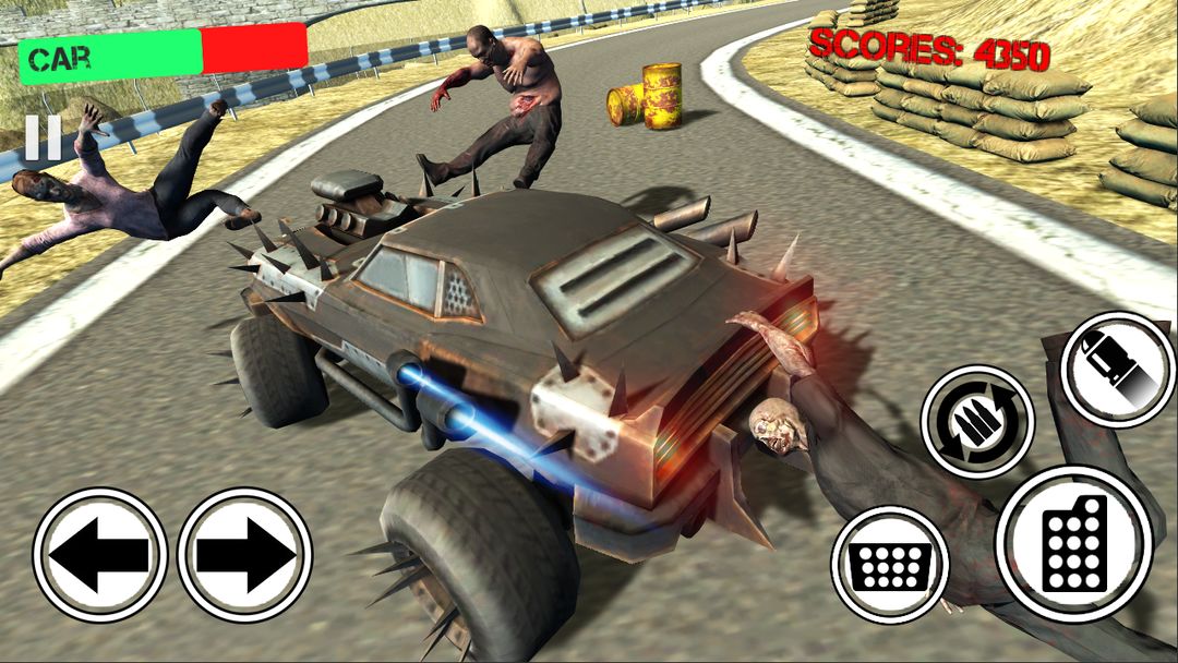 Screenshot of Zombie Crush Hill Road Drive