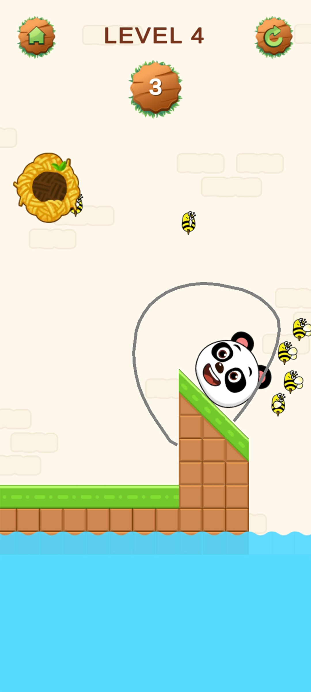 Panda Kawaii : Draw To Rescue Game Screenshot