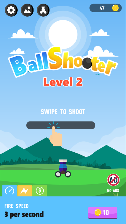 Captura de Tela do Jogo Ball Shooter - Bounce Balls Blast