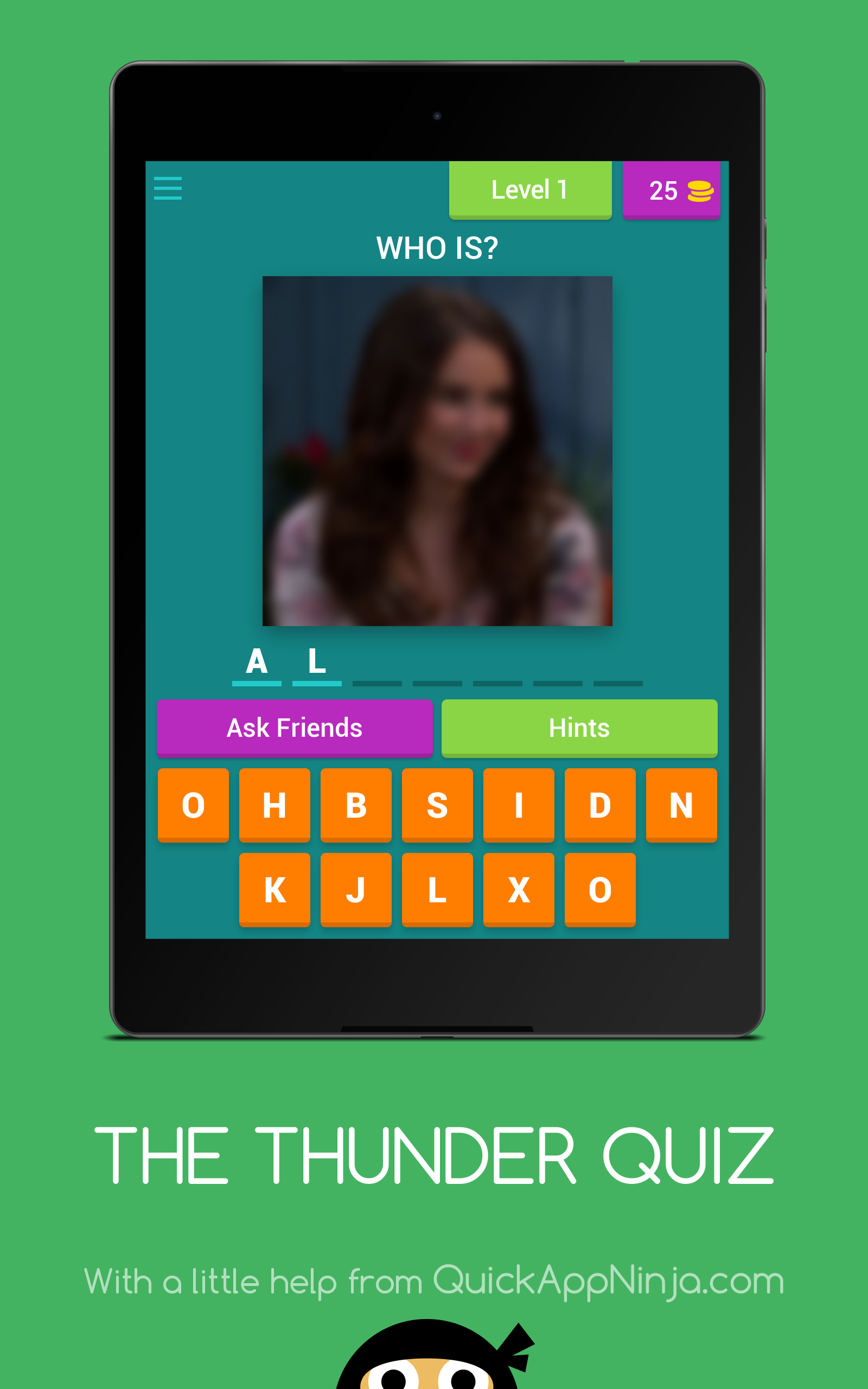 THE THUNDER QUIZ Game Screenshot