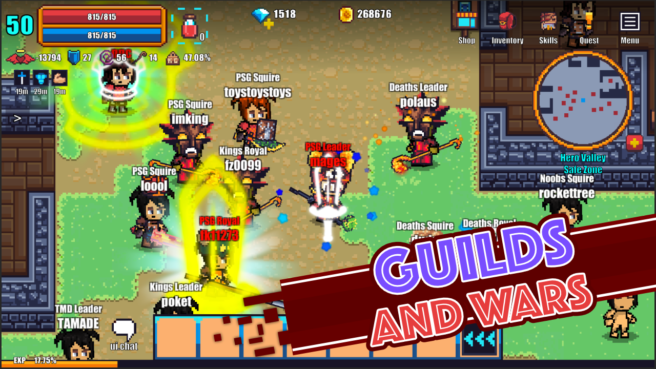Screenshot of Pixel Knights Online 2D MMORPG