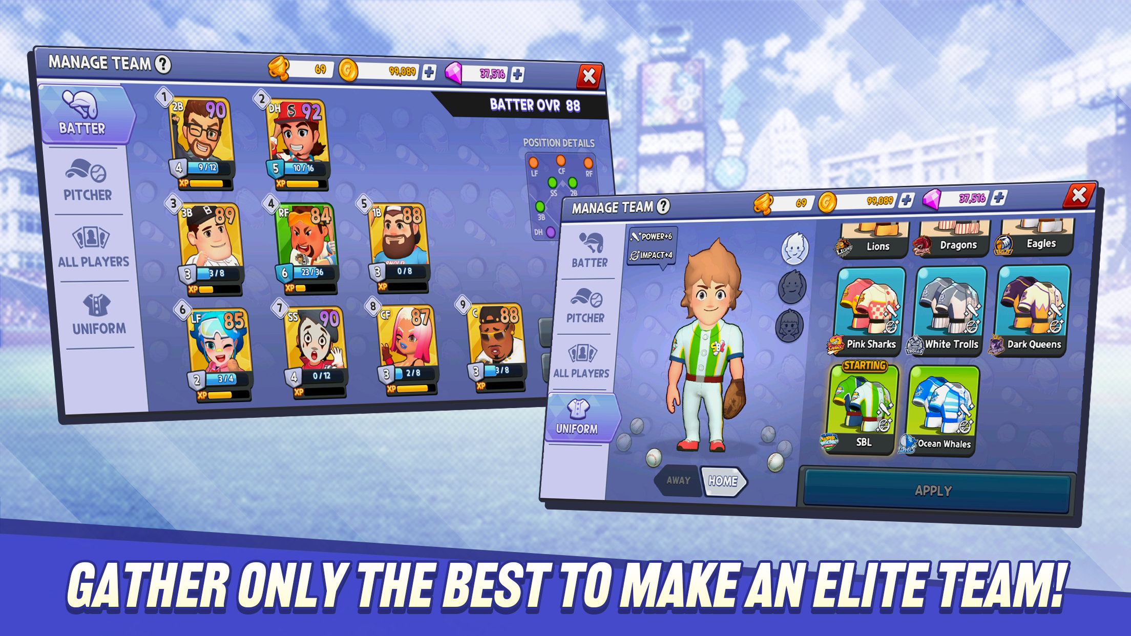 Super Baseball League Game Screenshot