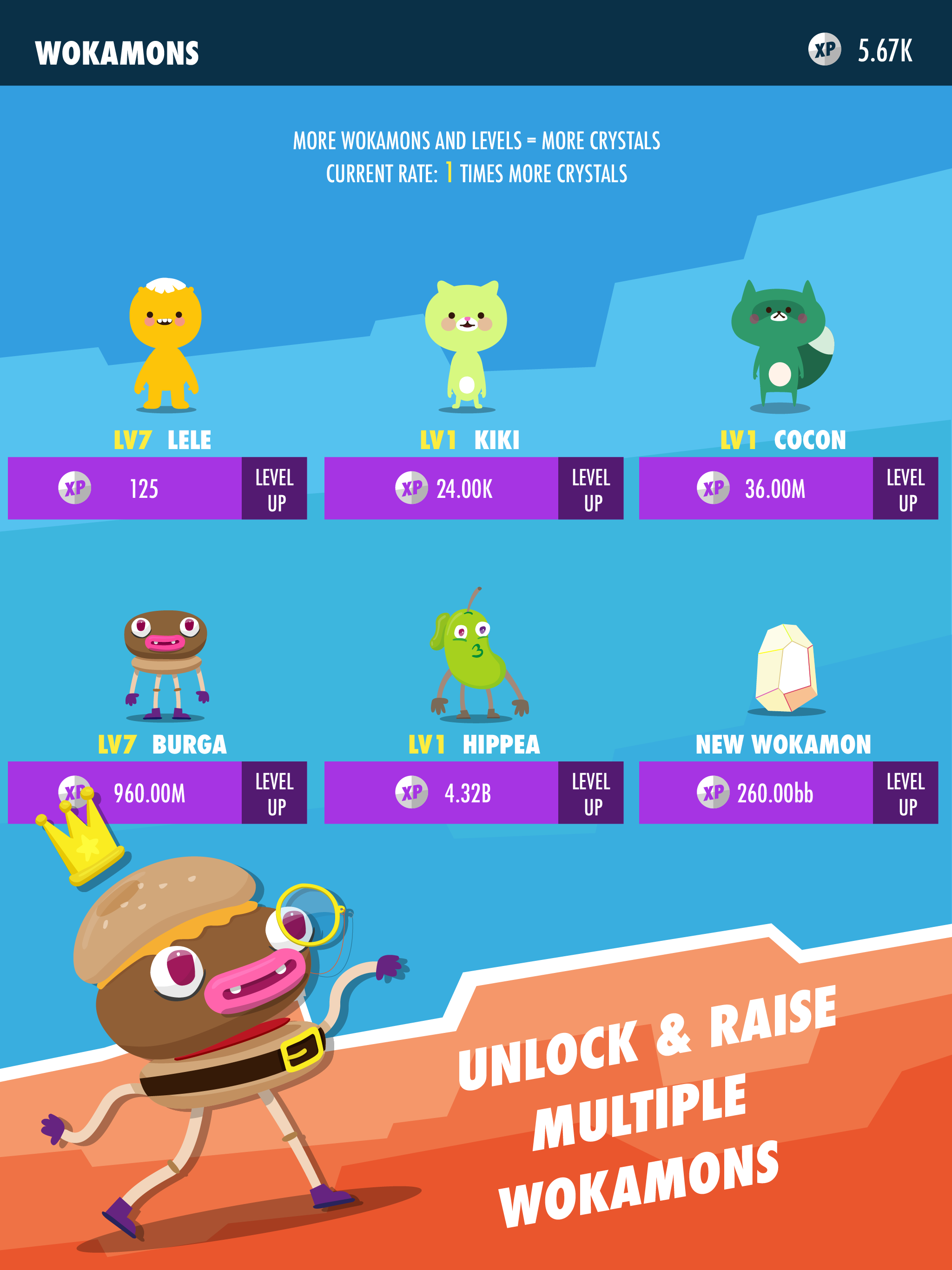Wokamon: Walking games Game Screenshot