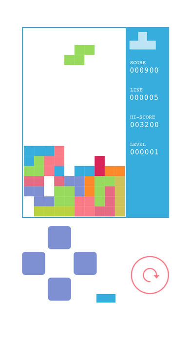 color tetris pro - Minimalist style of the classic screenshot game