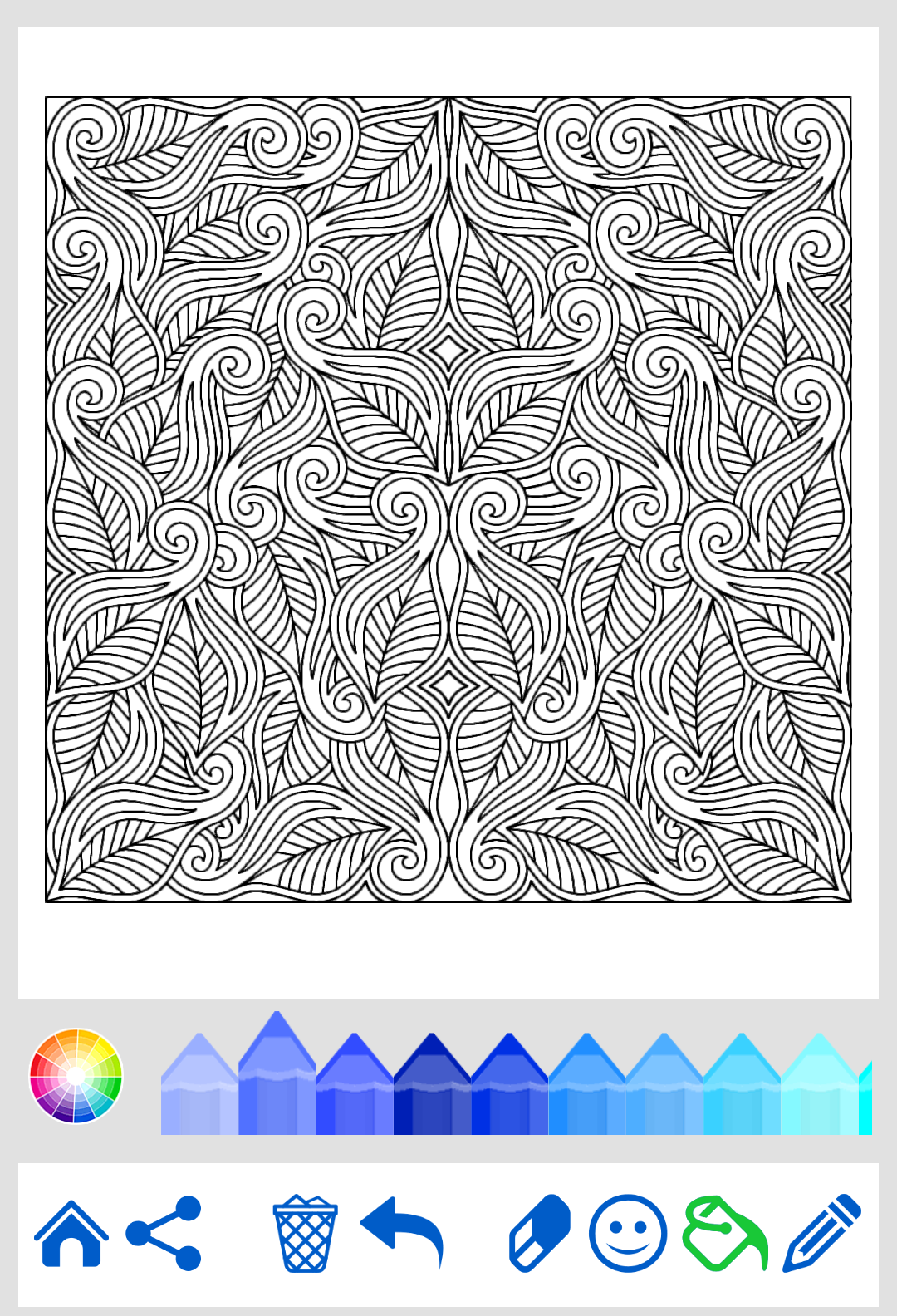 Patterns art coloring pages Game Screenshot
