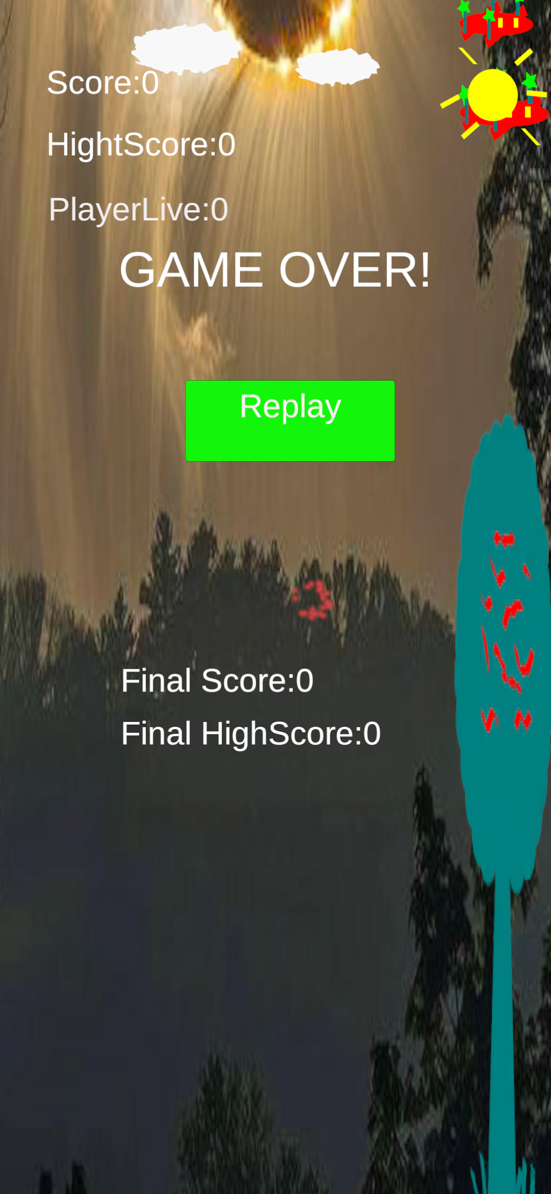 Fly overTree of a Bird Game Screenshot