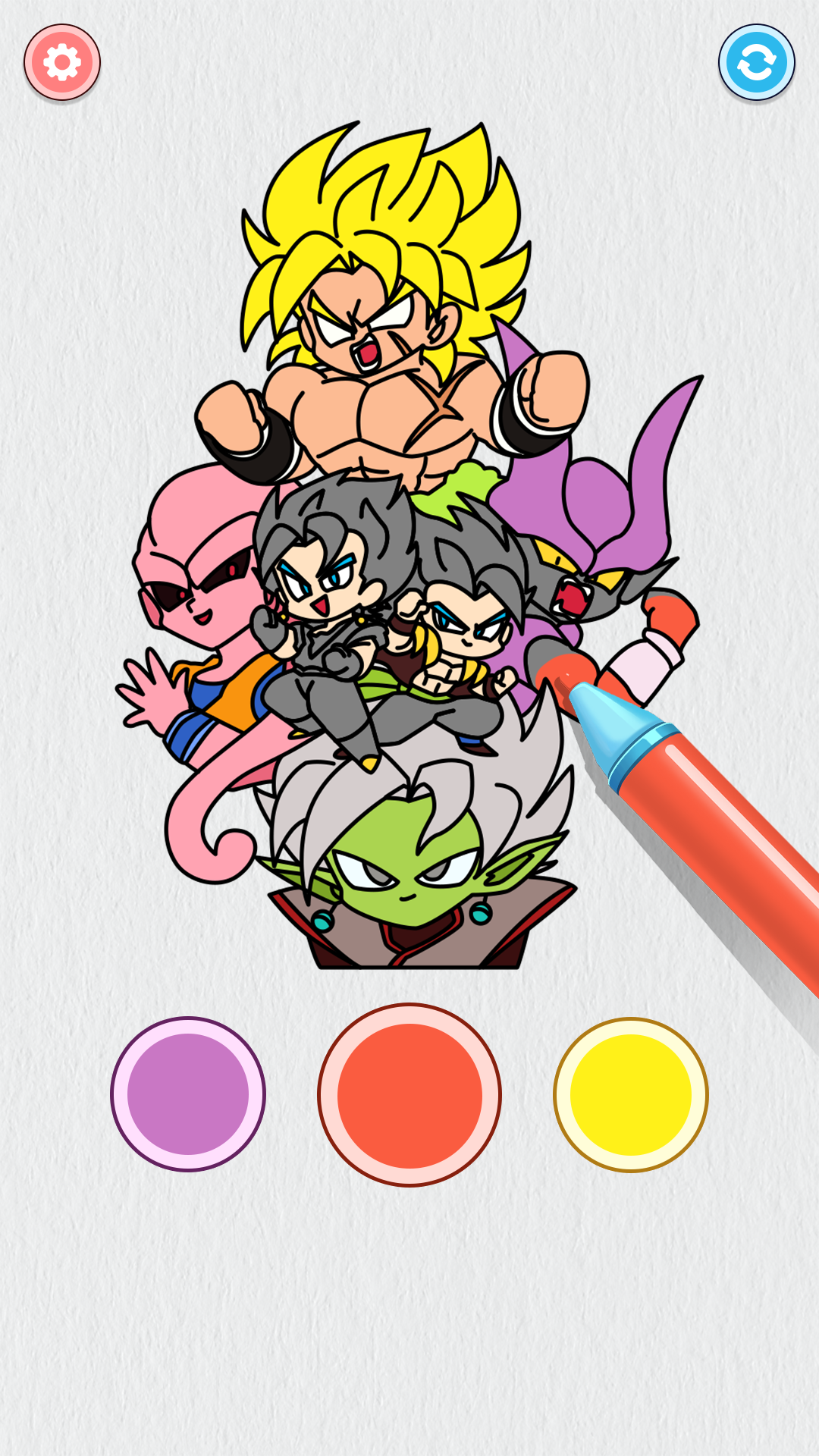 Screenshot of Superhero Coloring : ASMR Book