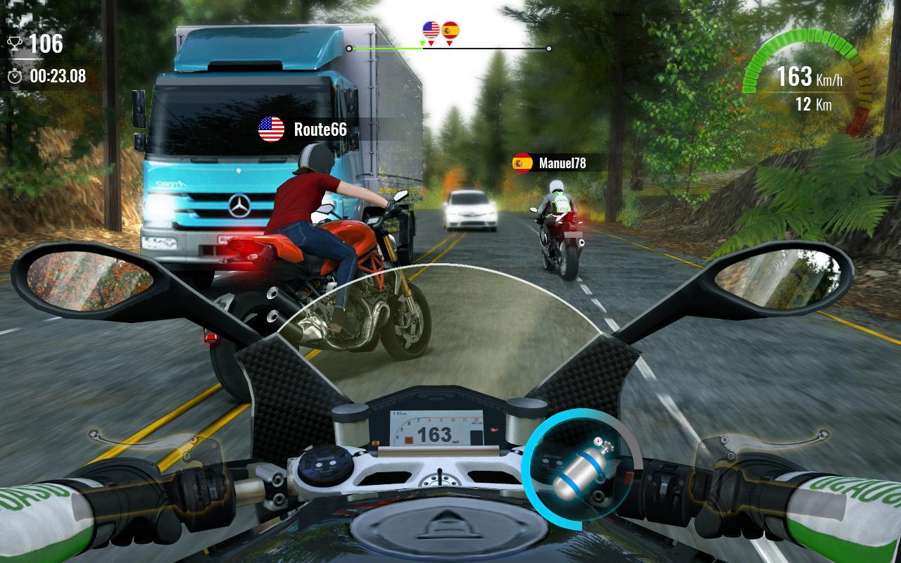 Screenshot 1 of Moto Traffic ပြိုင်ပွဲ ၂ 1.28.01