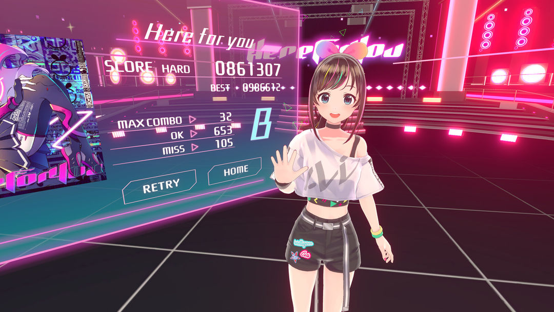 Screenshot of Kizuna AI - Touch the Beat!