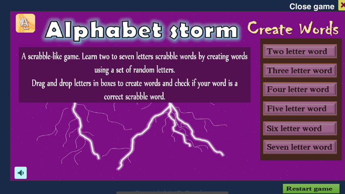 Screenshot of Alphabet Storm