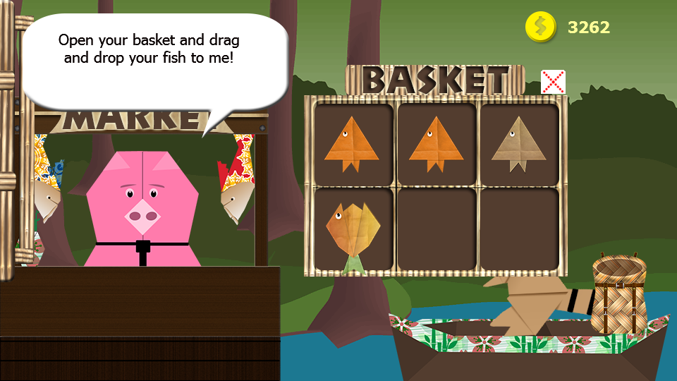 Folded Fishing Game Screenshot