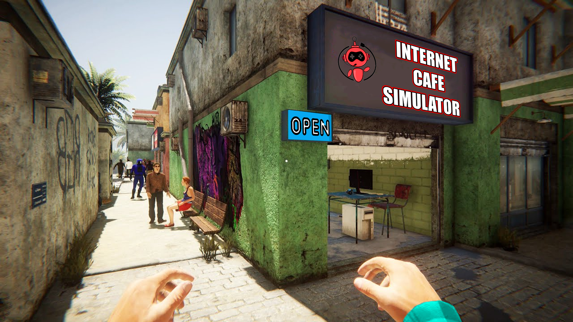 Screenshot 1 of အင်တာနက်ဂိမ်းကစားသူ Cafe Sim 2023 1.1.1