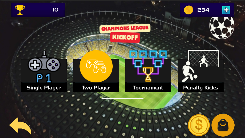 Скриншот игры Champions League Kickoff