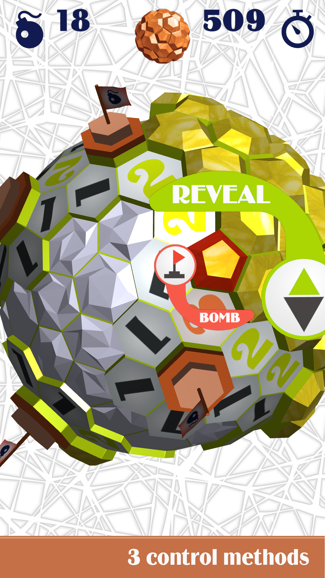 Ball Bomb Minesweeper 3D Game Screenshot