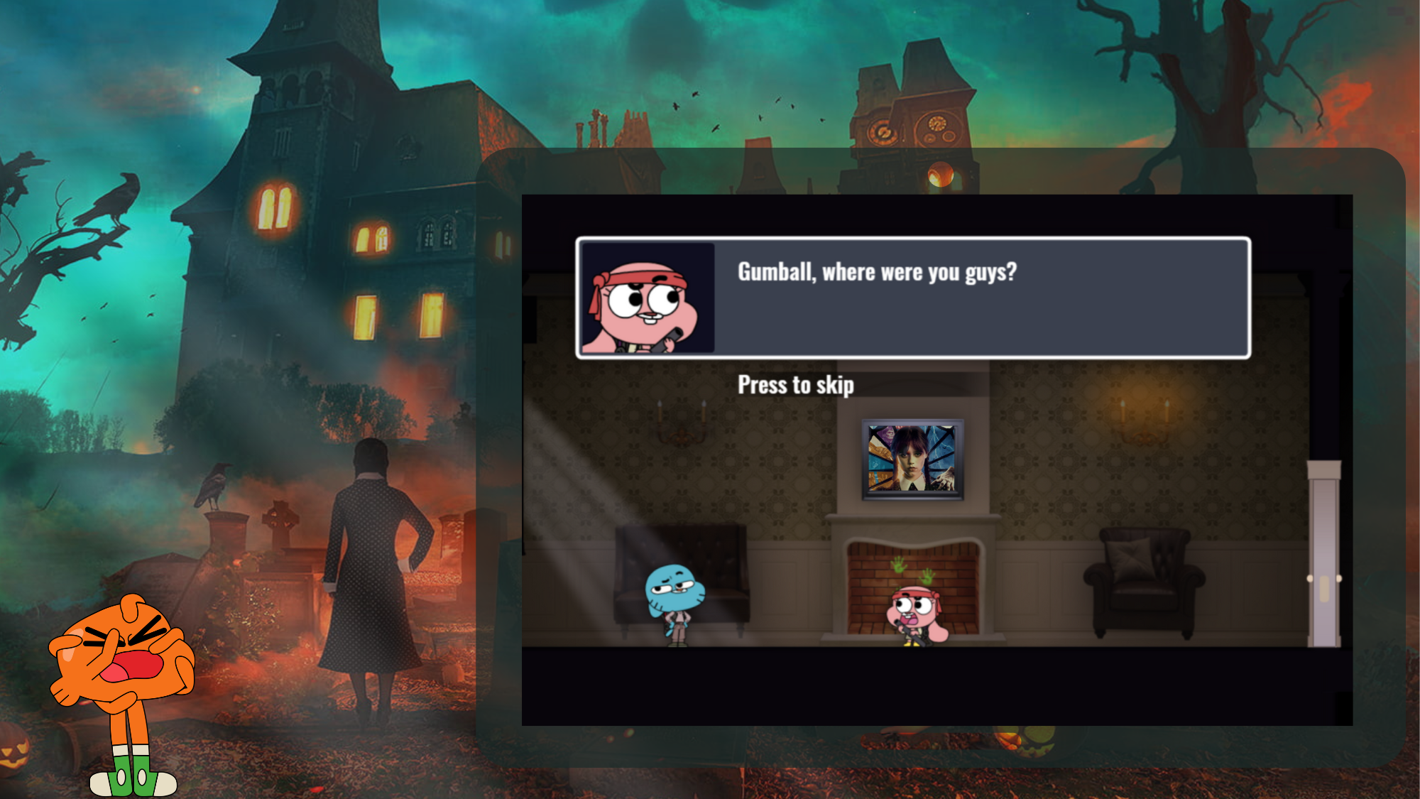gumball guys -Wednesday Addams Game Screenshot