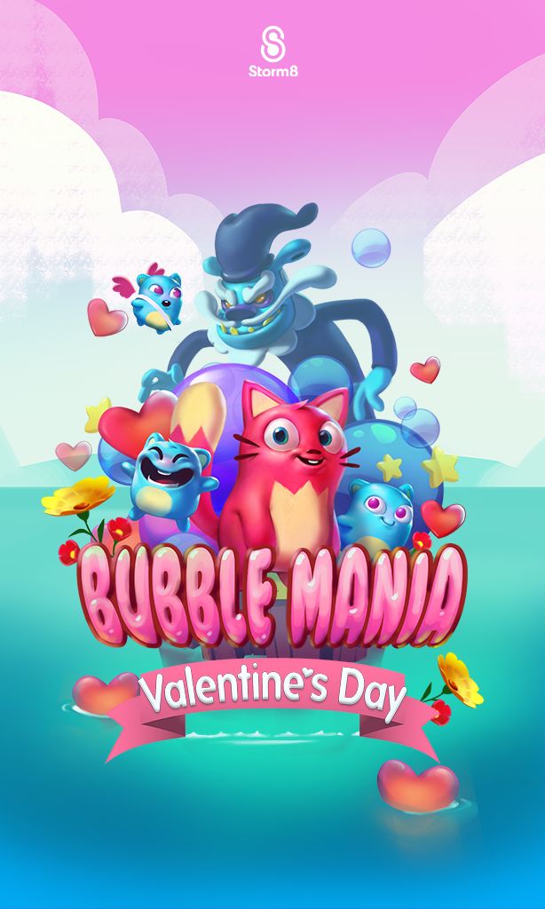 Bubble Mania: Valentines Day screenshot game