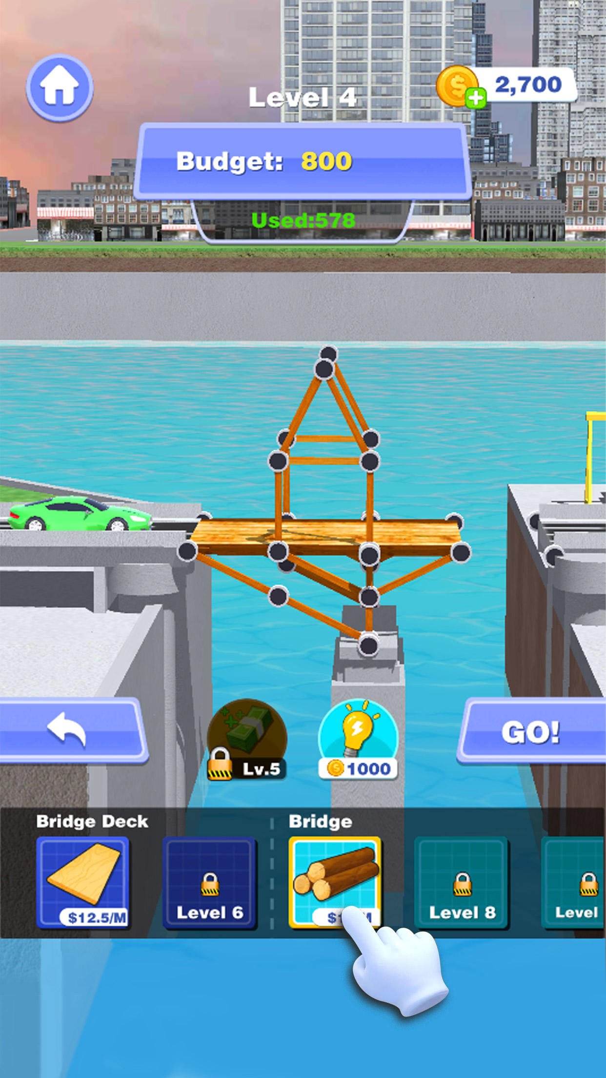 Bridge Building - 橋を作るゲームのキャプチャ