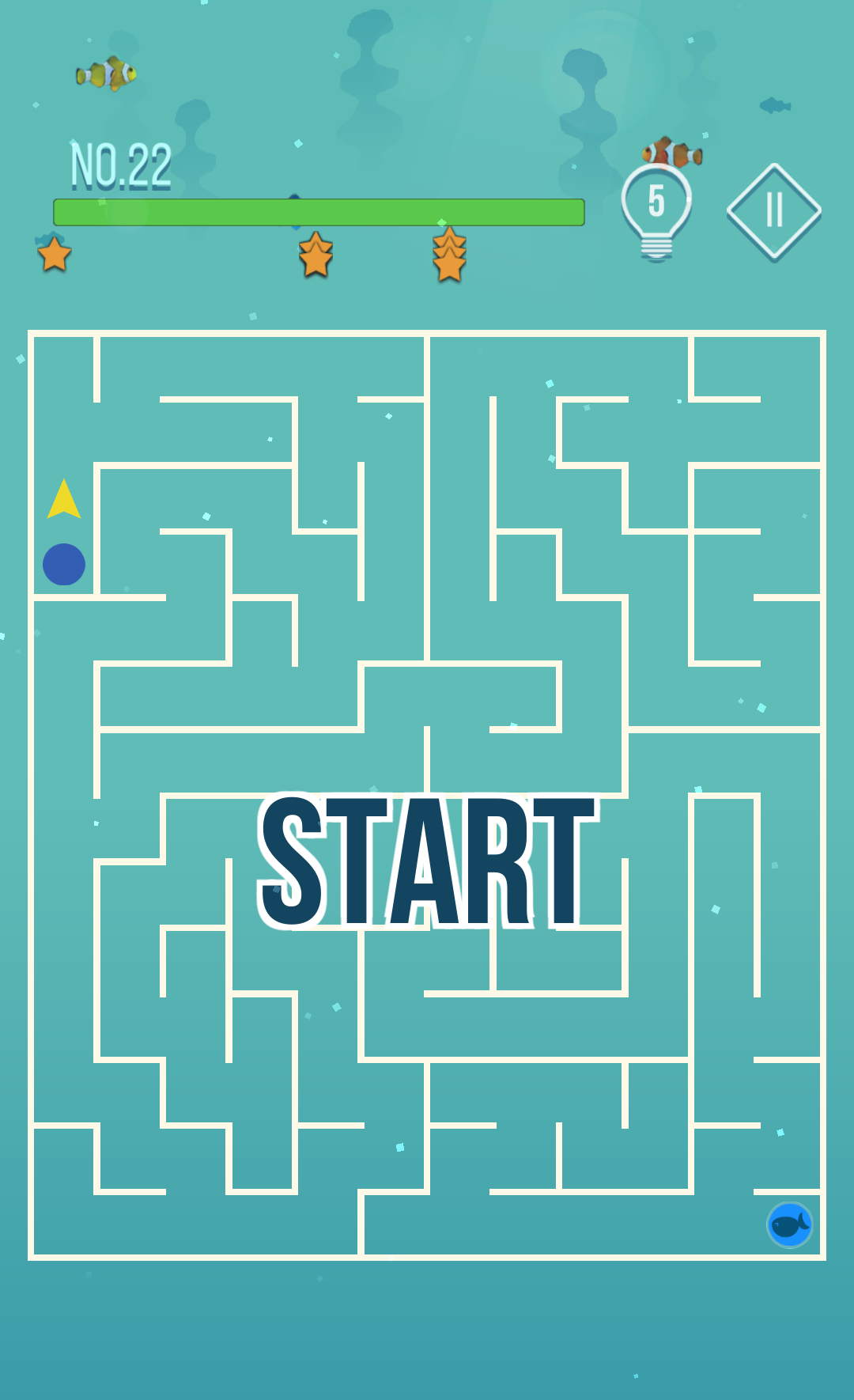 미로찾기-고래와 물고기들 게임 스크린샷