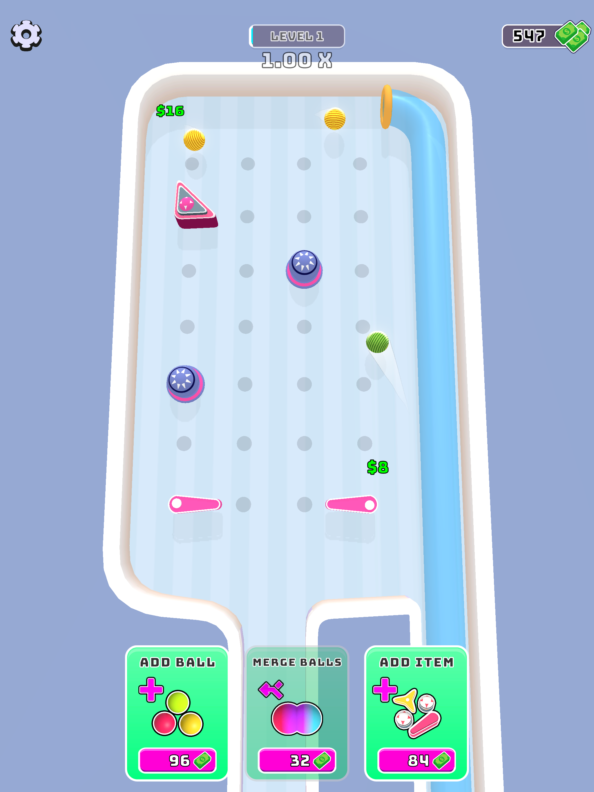 Screenshot of Idle Merge Pinball