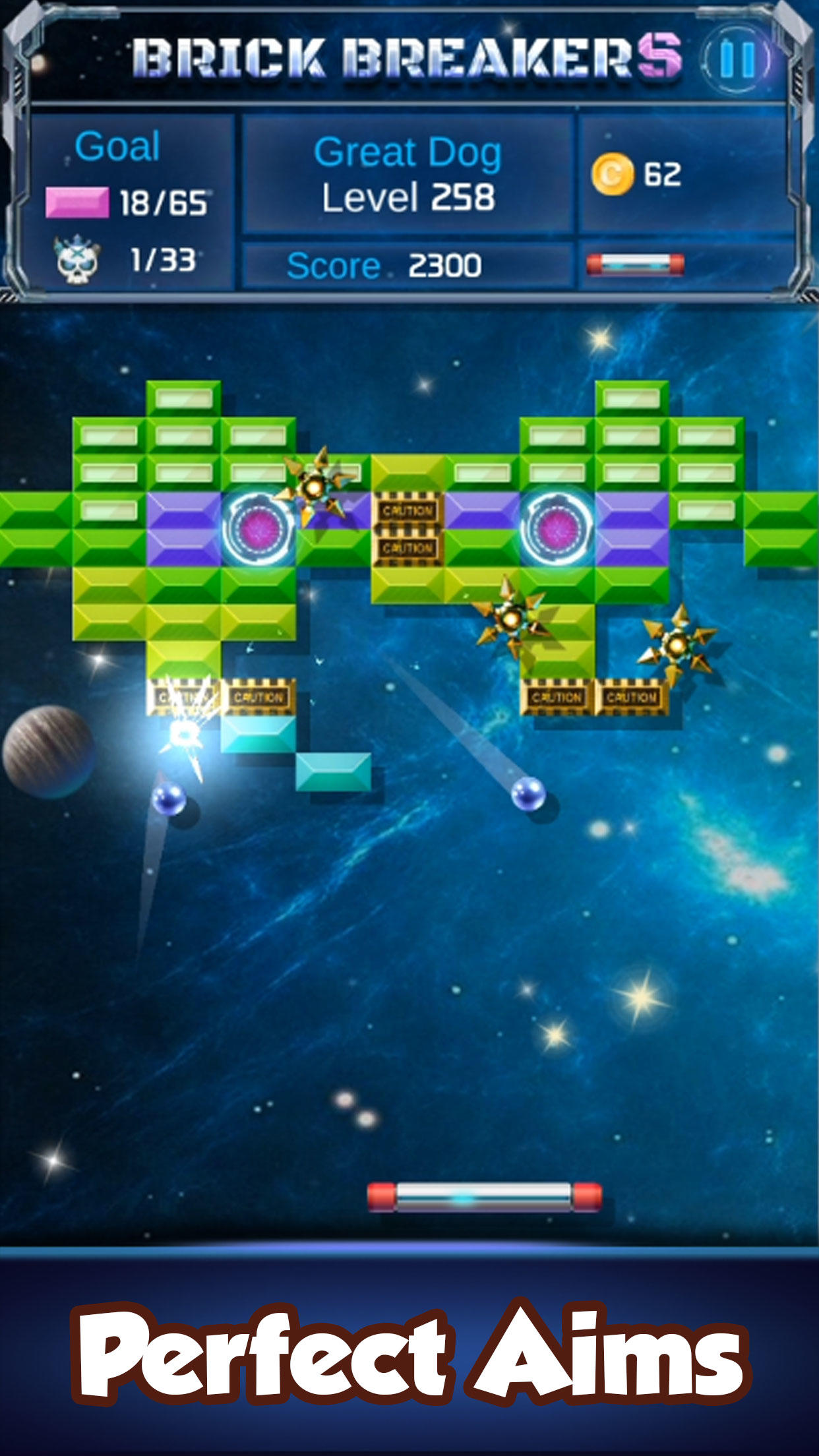Brick Breaker : Space Outlaw Game Screenshot
