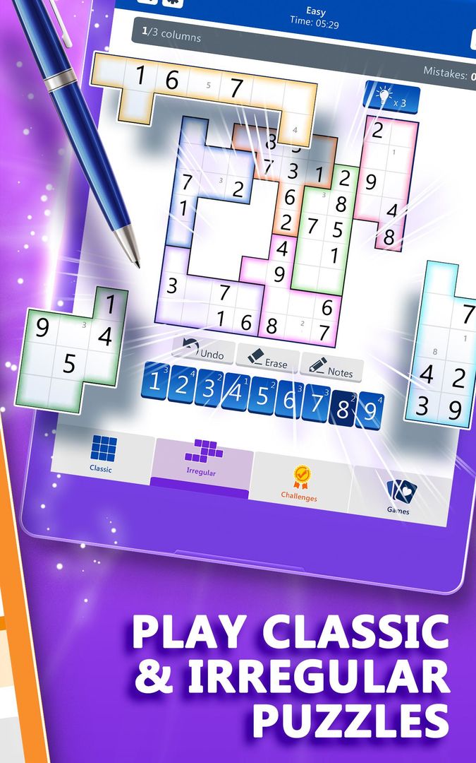 Microsoft Sudoku ภาพหน้าจอเกม