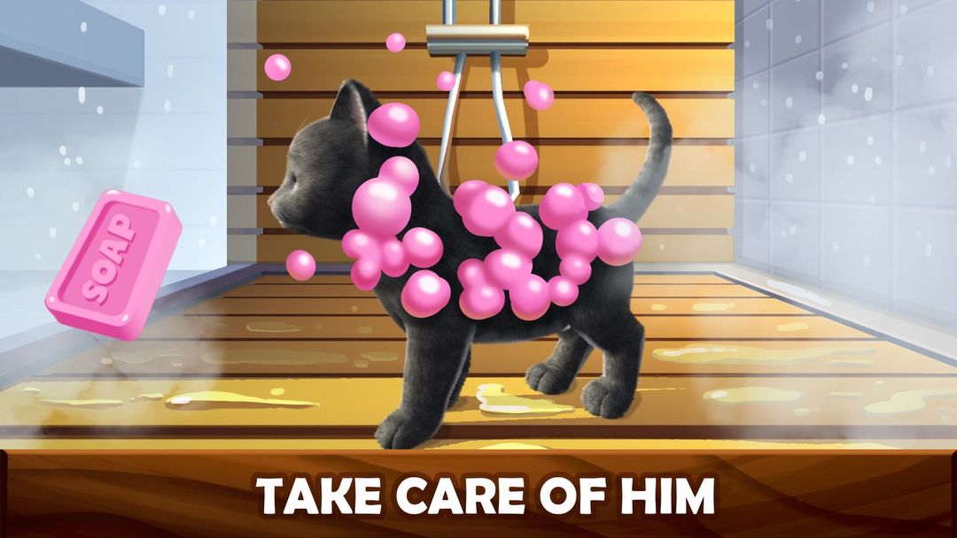 Daily Kitten : 가상 고양이 애완 동물 게임 스크린 샷