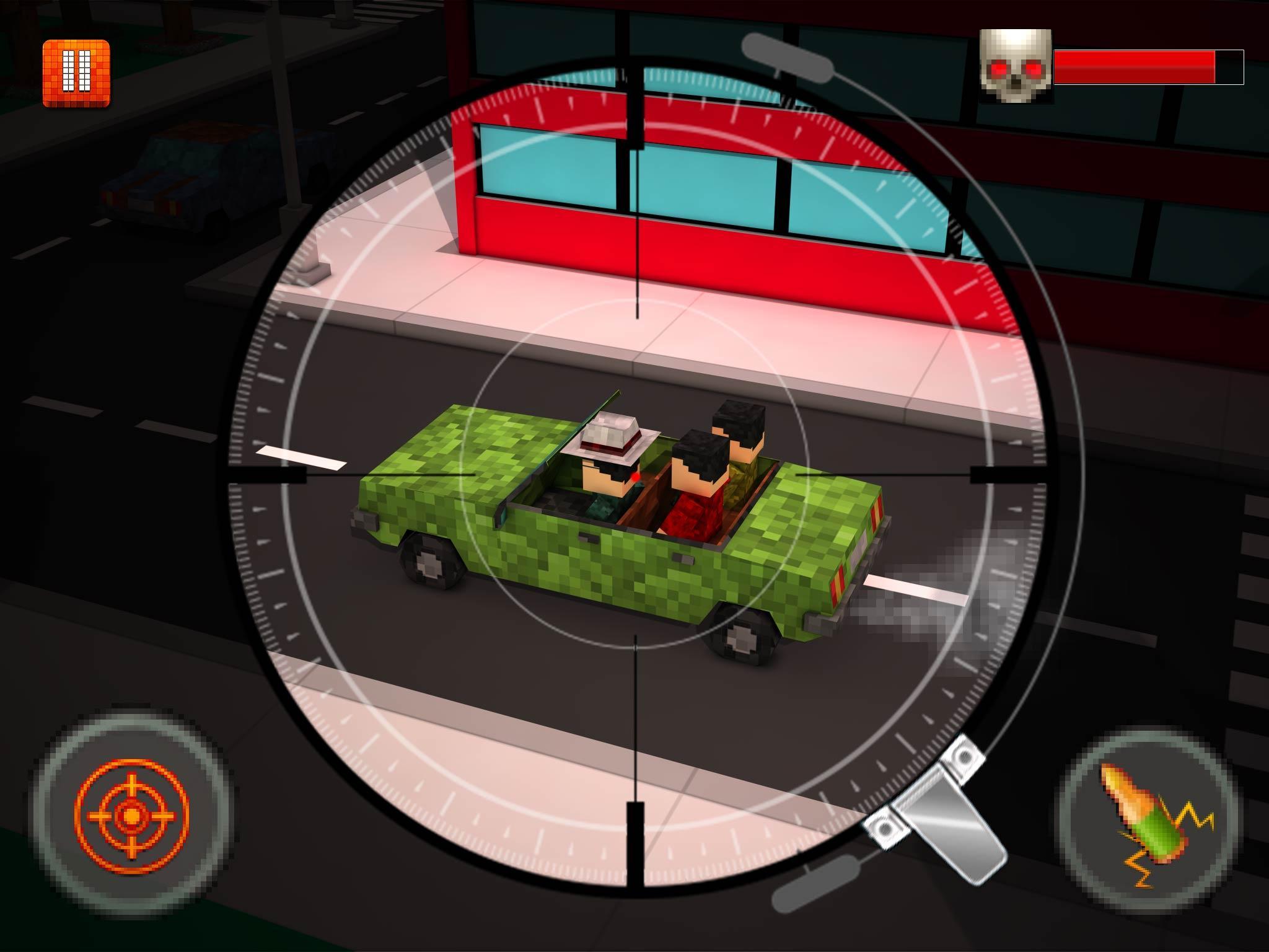 Blocky City Sniper 3D ゲームのスクリーンショット