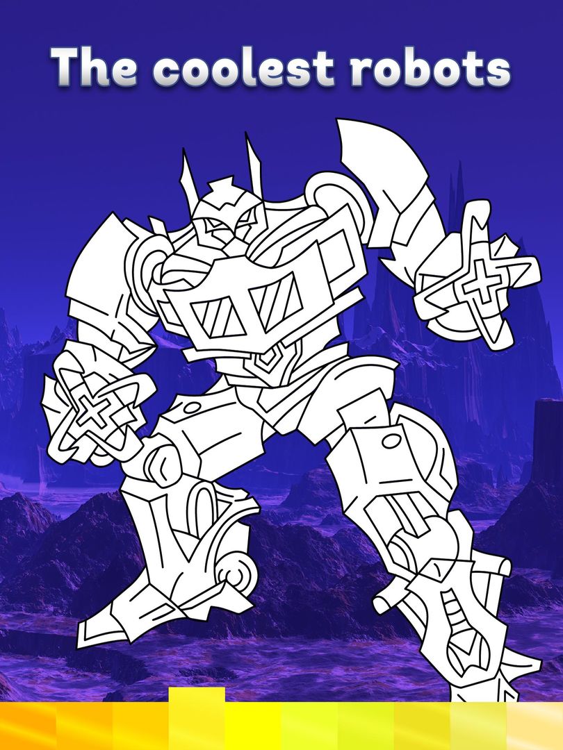 Screenshot of Robots Coloring Pages with Animated Effects