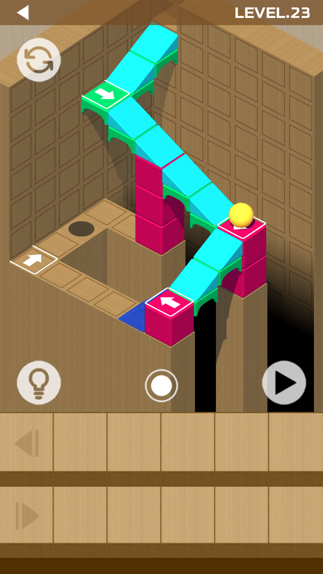 Woody Bricks and Ball Puzzles Game Screenshot