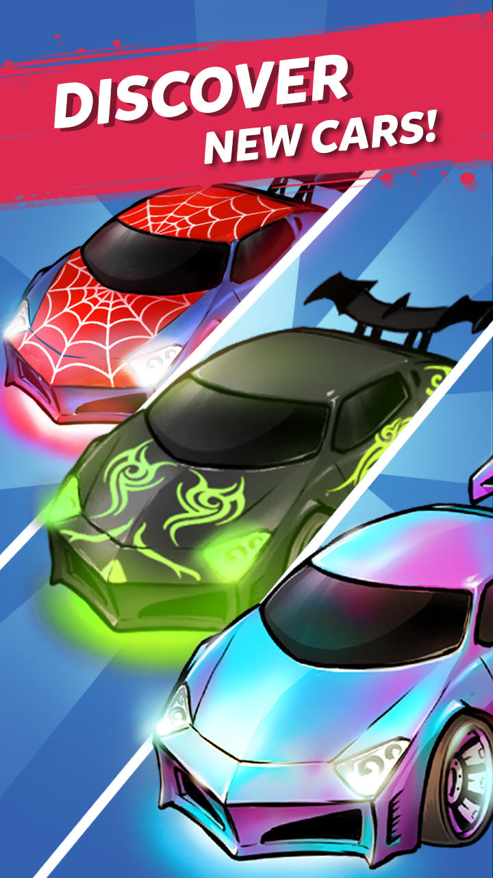 Merge Neon Car: Idle Car Merge Game Screenshot